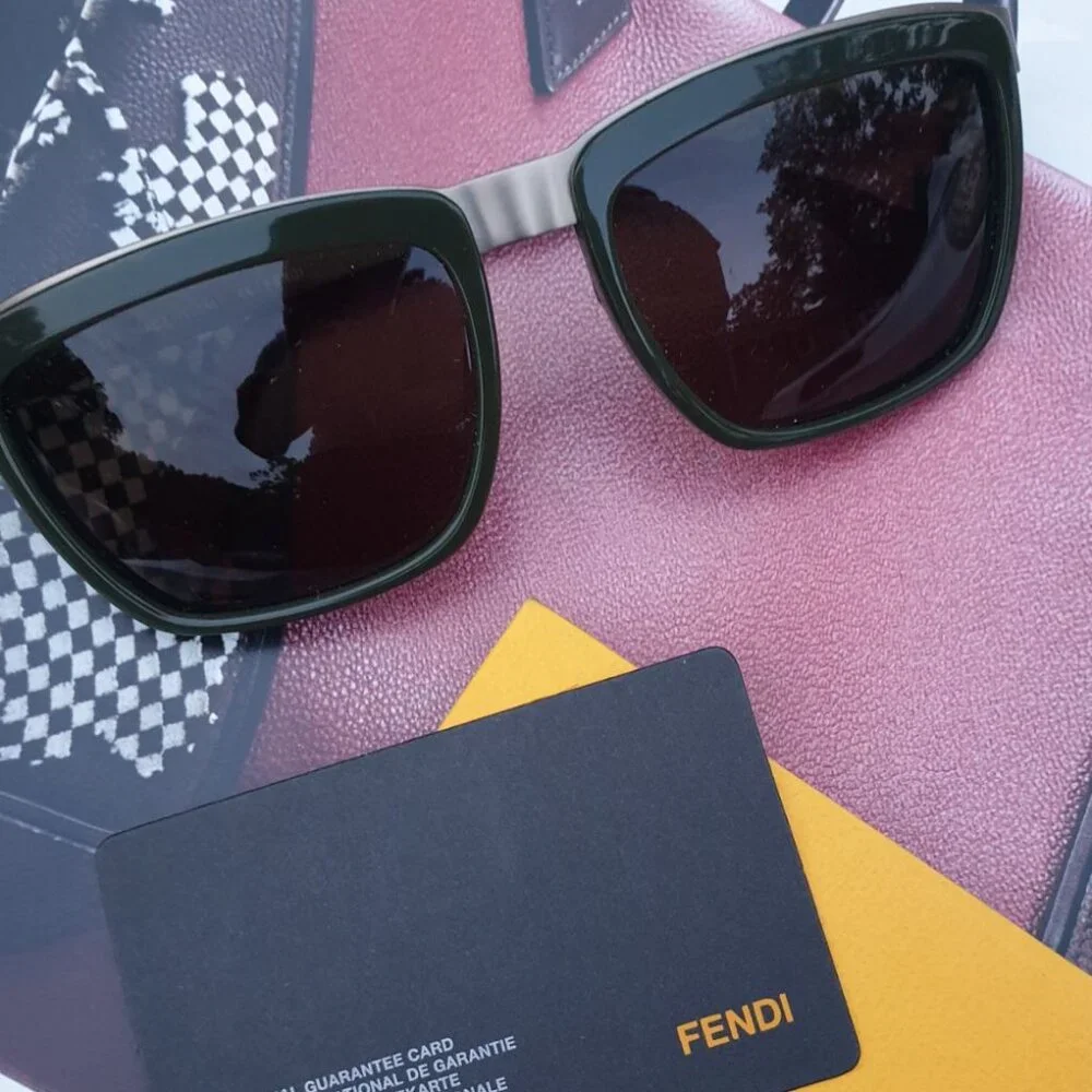 Fendi Sunglasses Shades Brown Olive Green Fashion Women Casual Formal Accessory